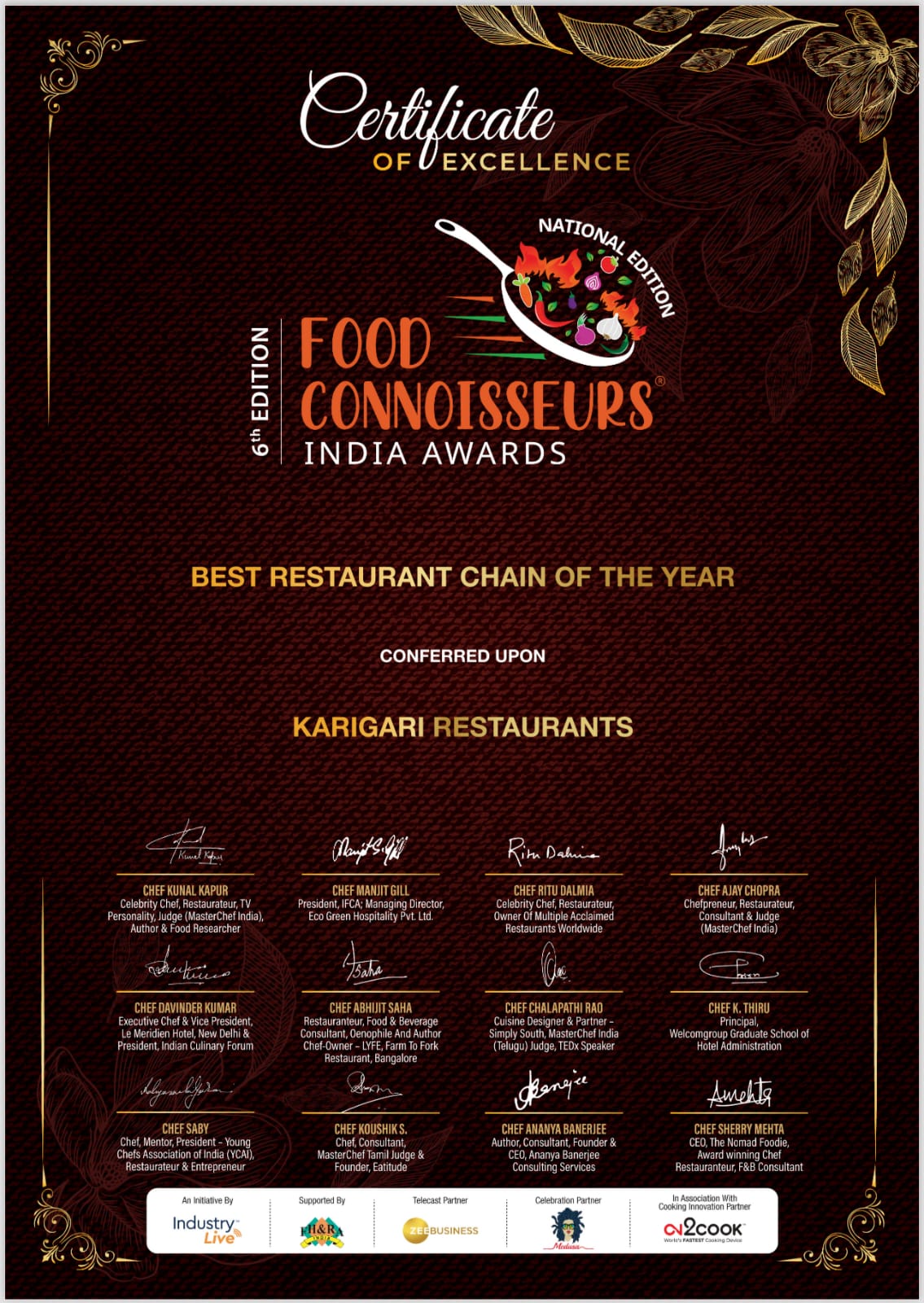 Best Restaurant Chain of the Year